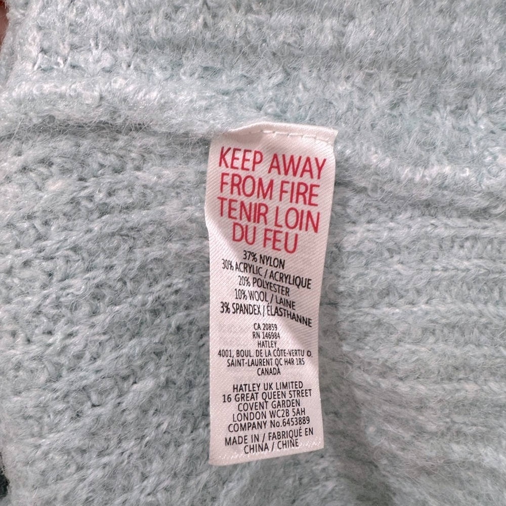 Hatley NWT Cross Over Sweater in Arctic Blue - Picture 7 of 7